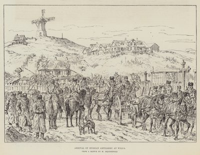 Příjezd ruského dělostřelectva do Wilny od Johann Nepomuk Schonberg