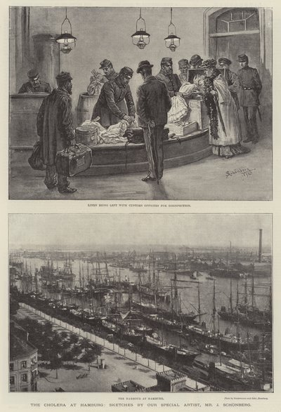 Cholera v Hamburku od Johann Nepomuk Schonberg
