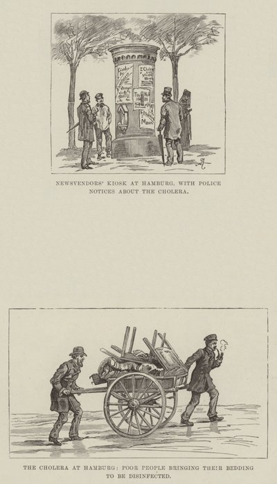 Cholera v Hamburku od Johann Nepomuk Schonberg