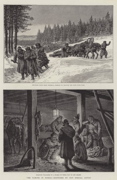 Hladomor v Rusku od Johann Nepomuk Schonberg