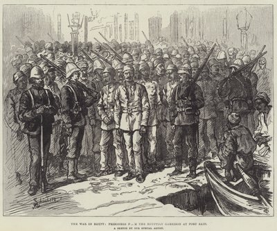 Válka v Egyptě, vězni z egyptské posádky v Port Said od Johann Nepomuk Schonberg