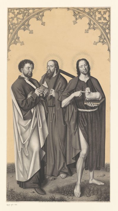 Svatý Bartoloměj, Tomáš a Jan Křtitel Díla ze sbírky bratří Boisserée (název série) Galerie des Frères Boisserée (název série) od Johann Nepomuk Strixner