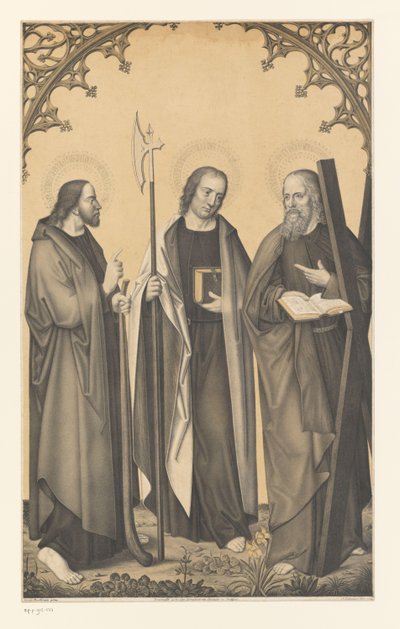 Svatý Jakub mladší, Matouš a Ondřej Díla ze sbírky bratří Boisserée (název série) Galerie des Frères Boisserée (název série) od Johann Nepomuk Strixner
