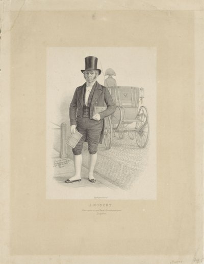 Portrét J. Roberta s kočárem J. Robert (titul na objektu) od Johann Peter Berghaus