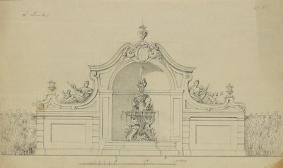 Fontána v broskvové zahradě Horního Belvederu od Johann Peter Krafft