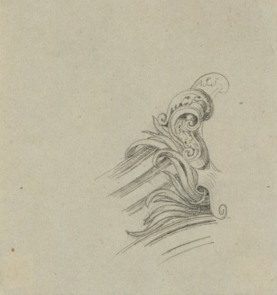 Fontána v broskvové zahradě Horního Belvederu: detail od Johann Peter Krafft
