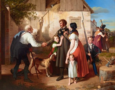 Landwehrmannův návrat domů od Johann Peter Krafft