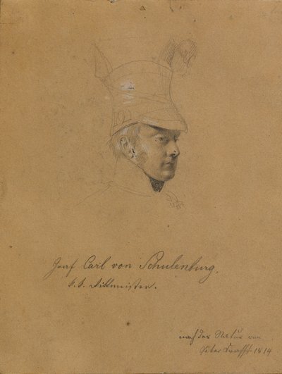 hrabě Carl von Schulenburg od Johann Peter Krafft