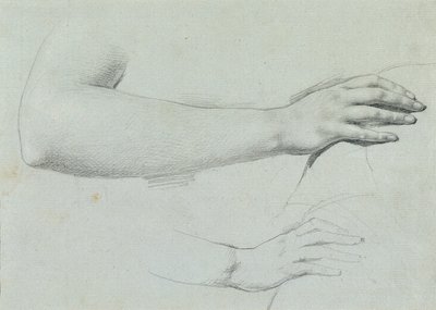 Ruční studie pro "Arindal a Daura" od Johann Peter Krafft