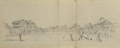Josefstädter Glacis mit Palais Trautson od Johann Peter Krafft