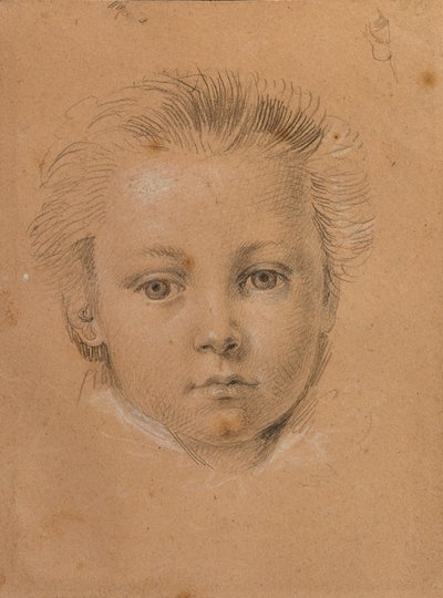 Studie hlavy chlapce od Johann Peter Krafft