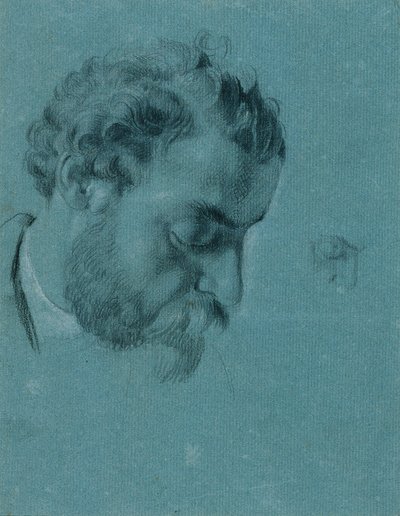 Portrétní studie pro "David s hlavou Goliáše" od Johann Peter Krafft