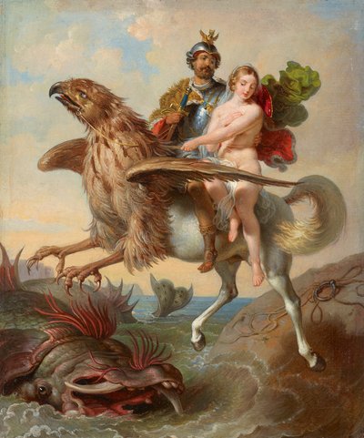 Rüdiger a Angelica (studie pro "Rüdiger a Angelica") od Johann Peter Krafft