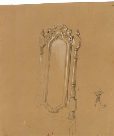 Studie ramene židle od Johann Peter Krafft