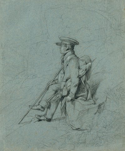 Studie odpočívajícího malíře od Johann Peter Krafft