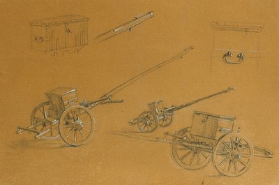 Studie pro děla, armádní vybavení od Johann Peter Krafft