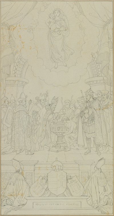 Křest Štěpána Uherského od Johann Peter Krafft