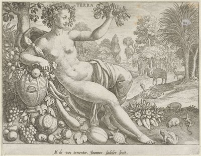 Půda Terra (název na objektu) The Four Elements (název série) od Johann Sadeler (I)