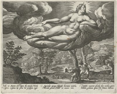 Večer Vespera (název na objektu) Čtyři části dne (název série) od Johann Sadeler (I)