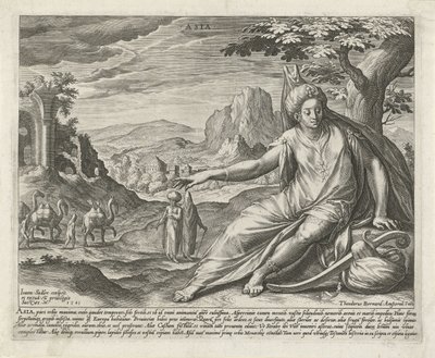 Asie Asie (název na objektu) Čtyři kontinenty (název série) od Johann Sadeler (I)