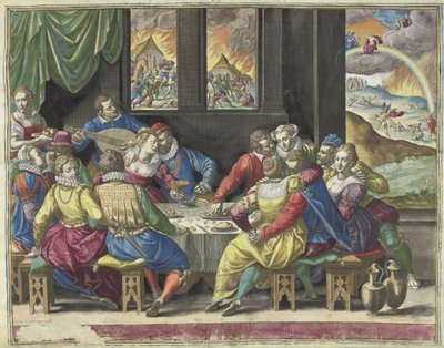 Lidstvo čekající na poslední soud Ita erit et adventus filii hominis (název na předmětu) od Johann Sadeler (I)