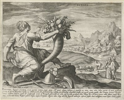 Evropa Evropa (název na objektu) Čtyři kontinenty (název série) od Johann Sadeler (I)
