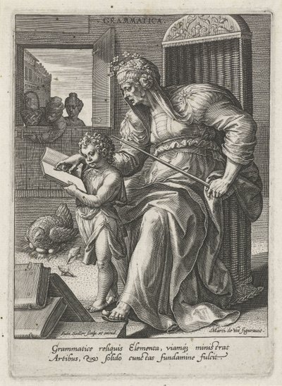 Gramatika (název objektu) Sedm svobodných umění (artes liberales) (název série) od Johann Sadeler (I)