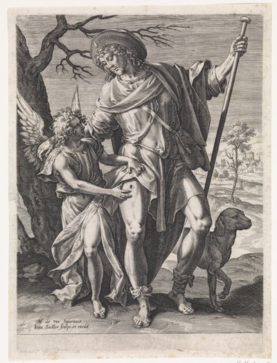 Svatý Rochu od Johann Sadeler (I)