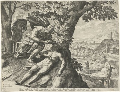 Podobenství o milosrdném Samaritánovi od Johann Sadeler (I)