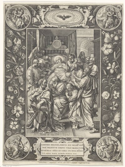 Smrtelná postel Marie od Johann Sadeler (I)