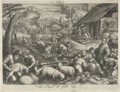 Léto Aestas (název na objektu) Four Seasons (název série) od Johann Sadeler (I)