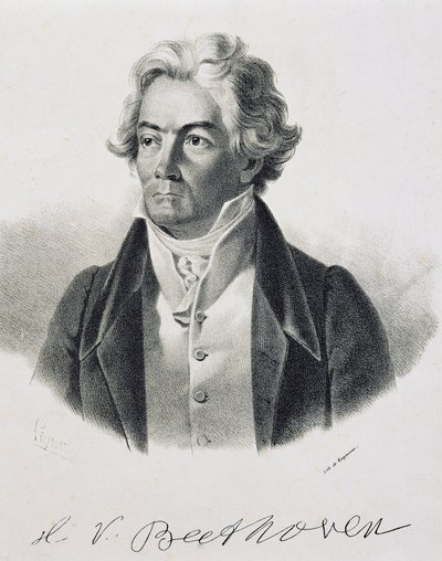 Portrét Ludwiga van Beethovena (Bonn od Johann Stephan Decker