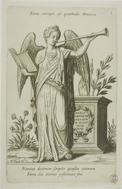 Fame, deska 1 z Parnassus Biceps od Johann Theodor de Bry