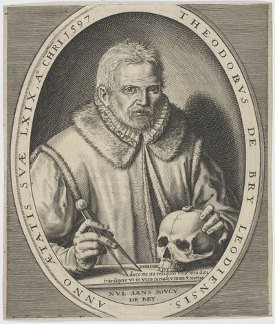 Portrét Theodora de Bry 1528-1598, ca. 1597. od Johann Theodor de Bry
