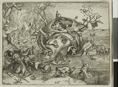 Pokušení svatého Antonína, deska 16 z Emblemata Secularia od Johann Theodor de Bry