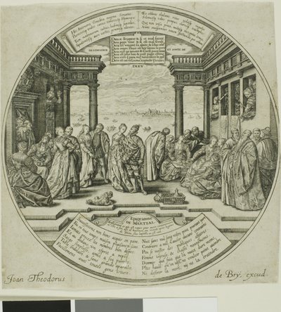 Benátská svatba od Johann Theodor de Bry