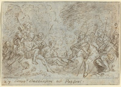 Sbor lovců a pastýřů, 1640. od Johann Wilhelm Baur