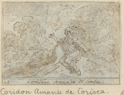 Coridone, milovník Coriscy, 1640. od Johann Wilhelm Baur