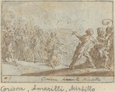 Corisca, Amarilli a Mirtillo, 1640. od Johann Wilhelm Baur