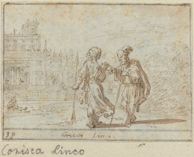 Corisca a Linco, 1640. od Johann Wilhelm Baur