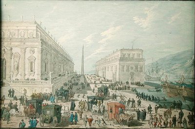 Pohled na přístav Messina od Johann Wilhelm Baur