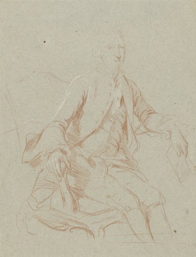 Sedící pán s knihou od Johann Wilhelm Böttner