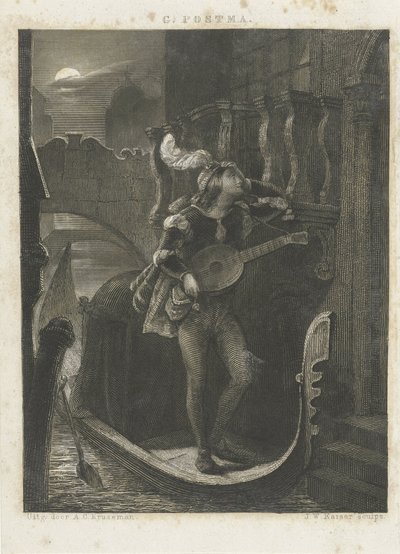 Gondola podle měsíčního svitu od Johann Wilhelm Kaiser (I)