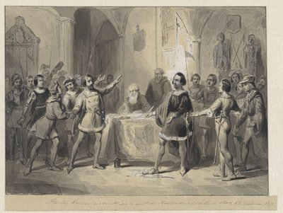 Duke Willem se spojuje s holandskými šlechtici a městy od Johann Wilhelm Kaiser (I)