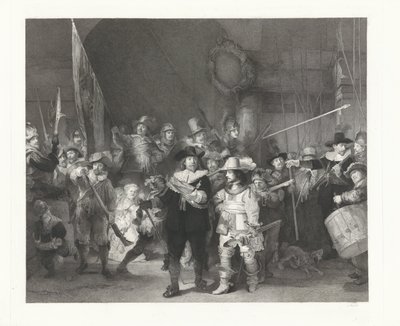 Desátník kapitána Franse Bannincka Cocqa a poručíka Willema van Ruytenburcha, známý jako „Noční hlídka“ od Johann Wilhelm Kaiser (I)