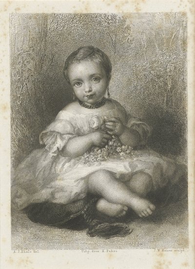 Portrét neznámé dívky od Johann Wilhelm Kaiser (I)