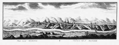 Pohled na Krasnojarsk, cca 1735 od Johann Wilhelm Lürsenius