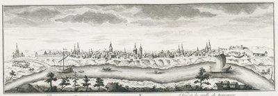 Pohled na Jenisejsk, cca 1735 od Johann Wilhelm Lürsenius