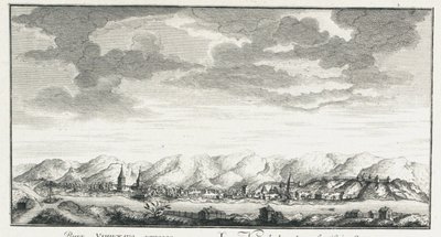 Pohled na pevnost Udinskoye, cca 1735 od Johann Wilhelm Lürsenius