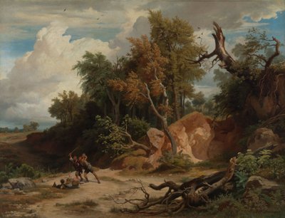 Poledne, přepadení poutníka od Johann Wilhelm Schirmer